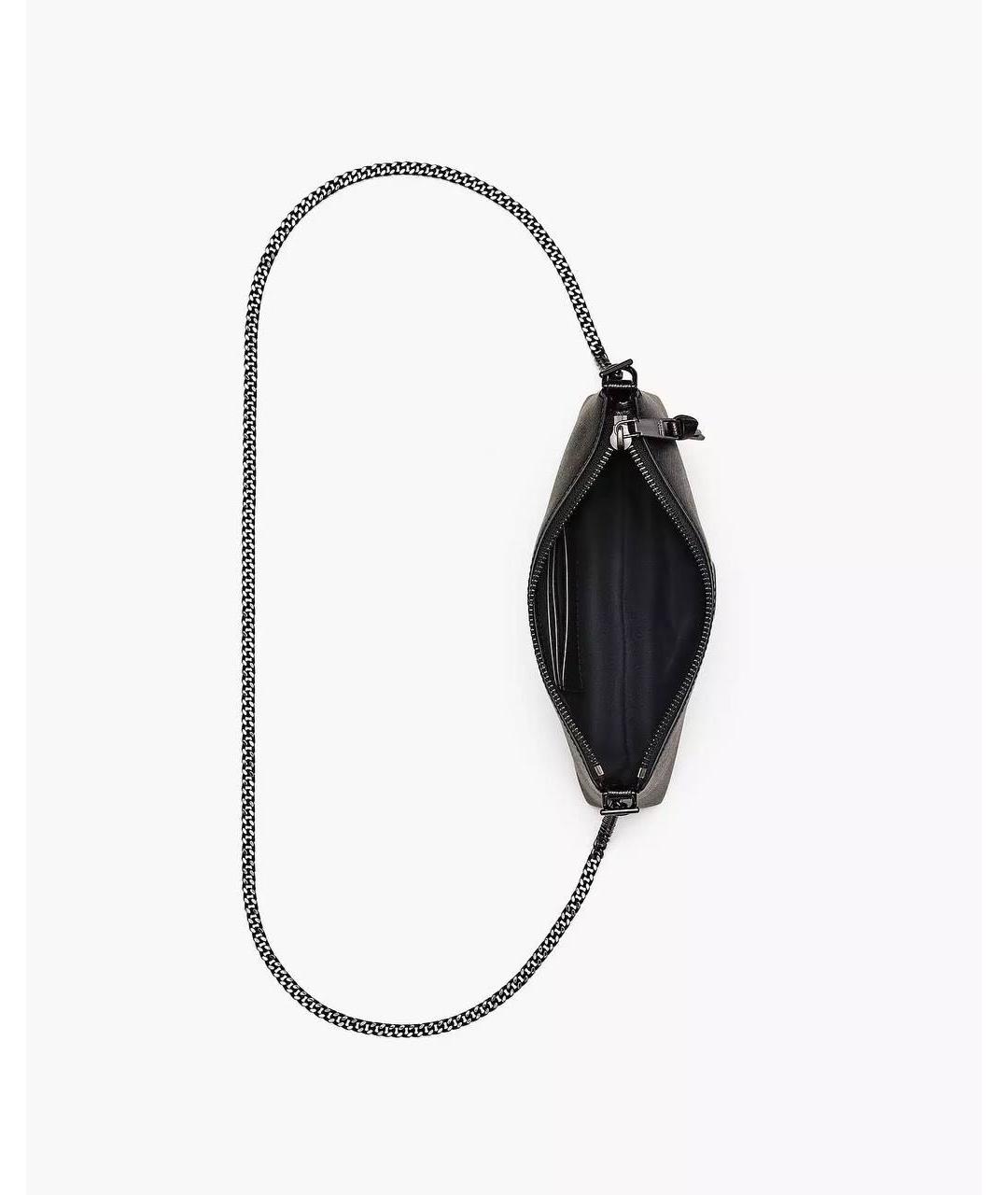 MARC JACOBS Черная кожаная сумка с короткими ручками, фото 4