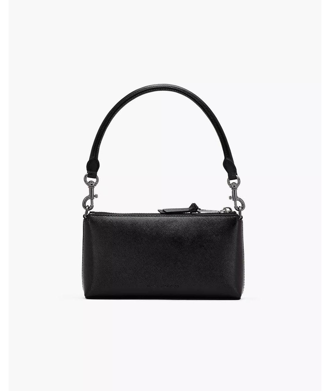 MARC JACOBS Черная кожаная сумка с короткими ручками, фото 2