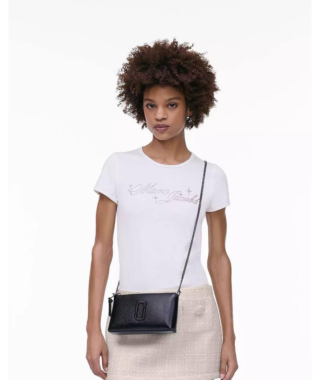 MARC JACOBS Черная кожаная сумка с короткими ручками, фото 6
