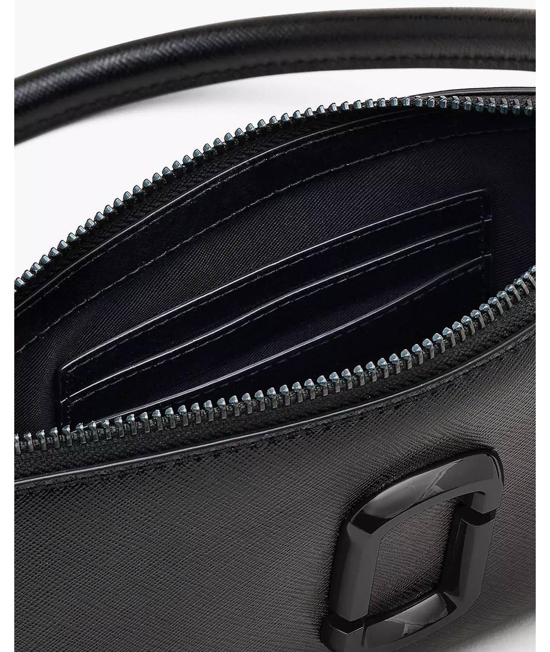 MARC JACOBS Черная кожаная сумка с короткими ручками, фото 3