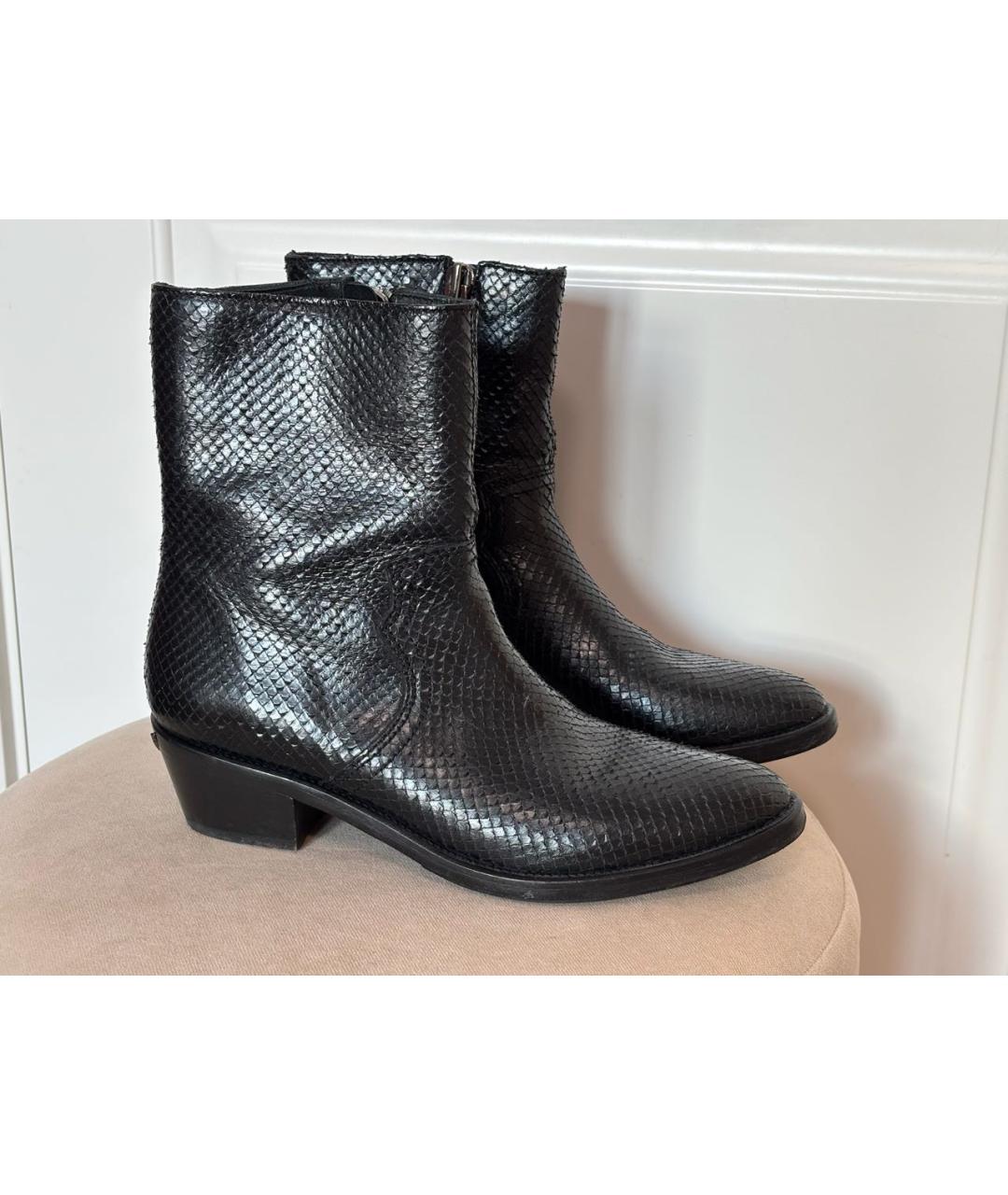 ZADIG & VOLTAIRE Черные ботильоны из экзотической кожи, фото 9