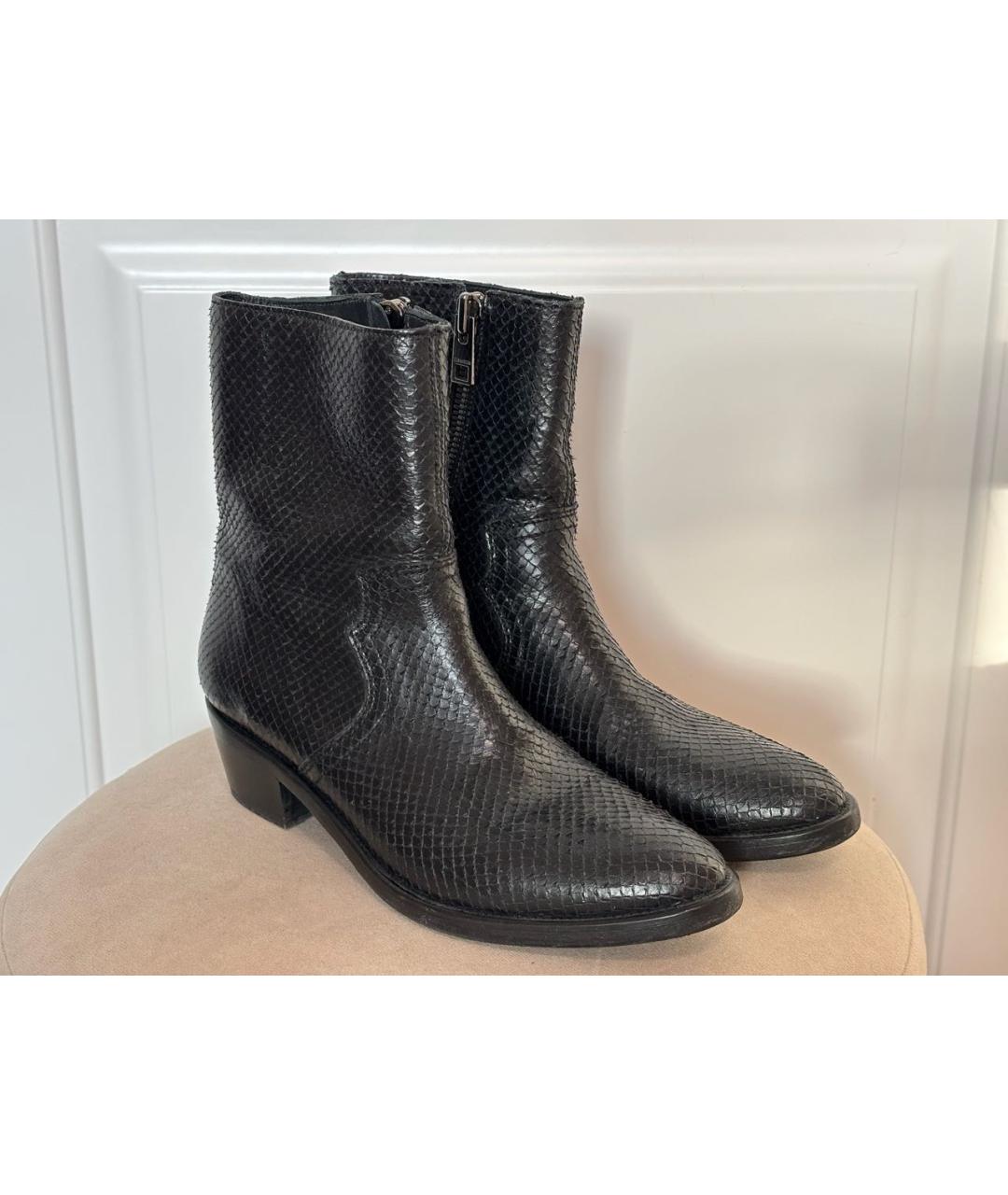 ZADIG & VOLTAIRE Черные ботильоны из экзотической кожи, фото 8