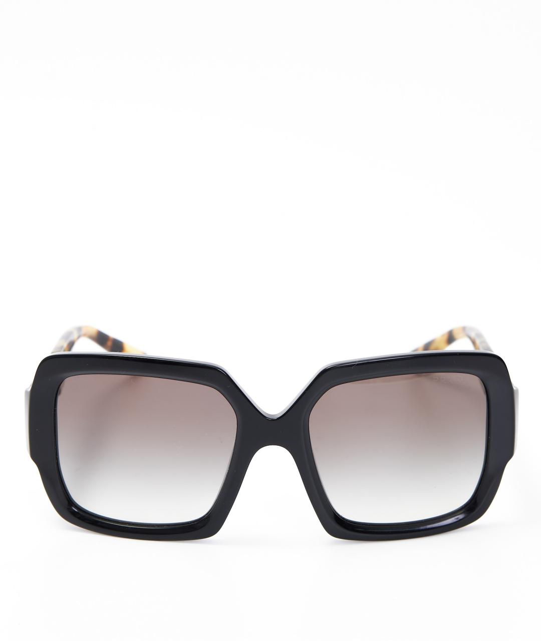PRADA Черные пластиковые солнцезащитные очки, фото 1