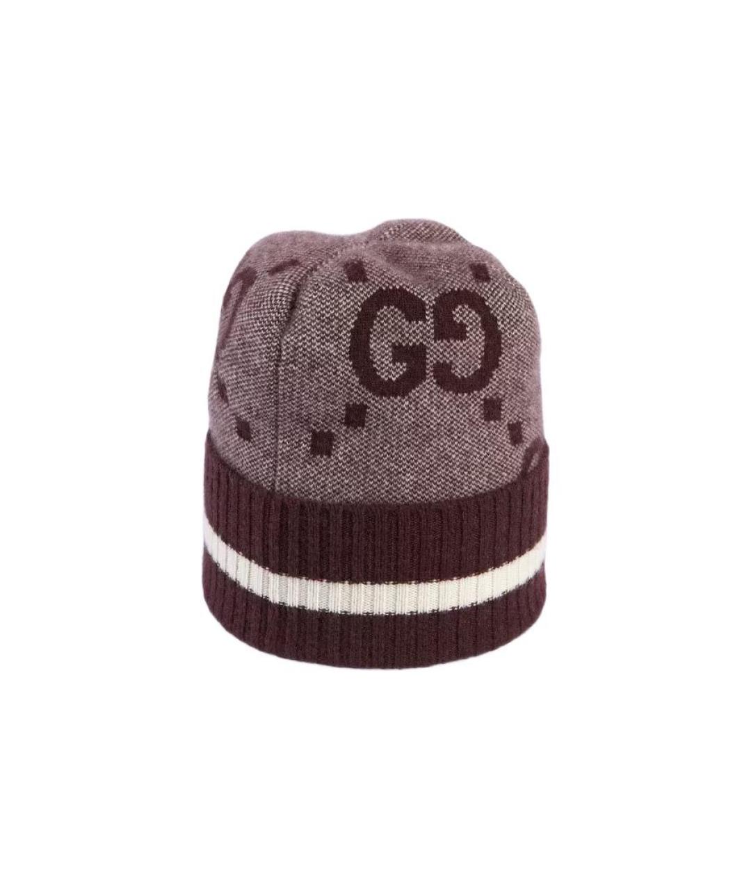 GUCCI Коричневая кашемировая шапка, фото 4