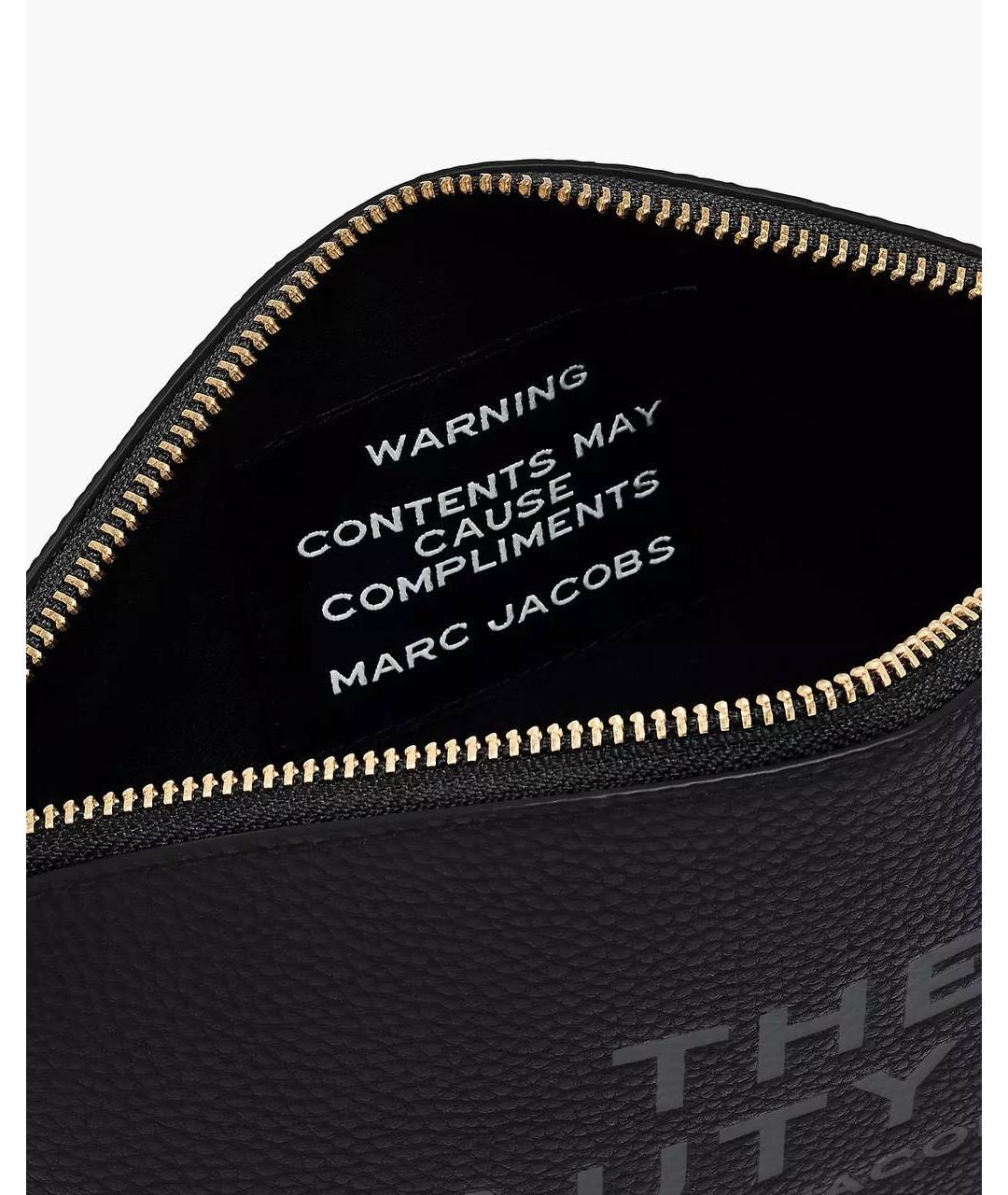 MARC JACOBS Черная кожаная косметичка, фото 3