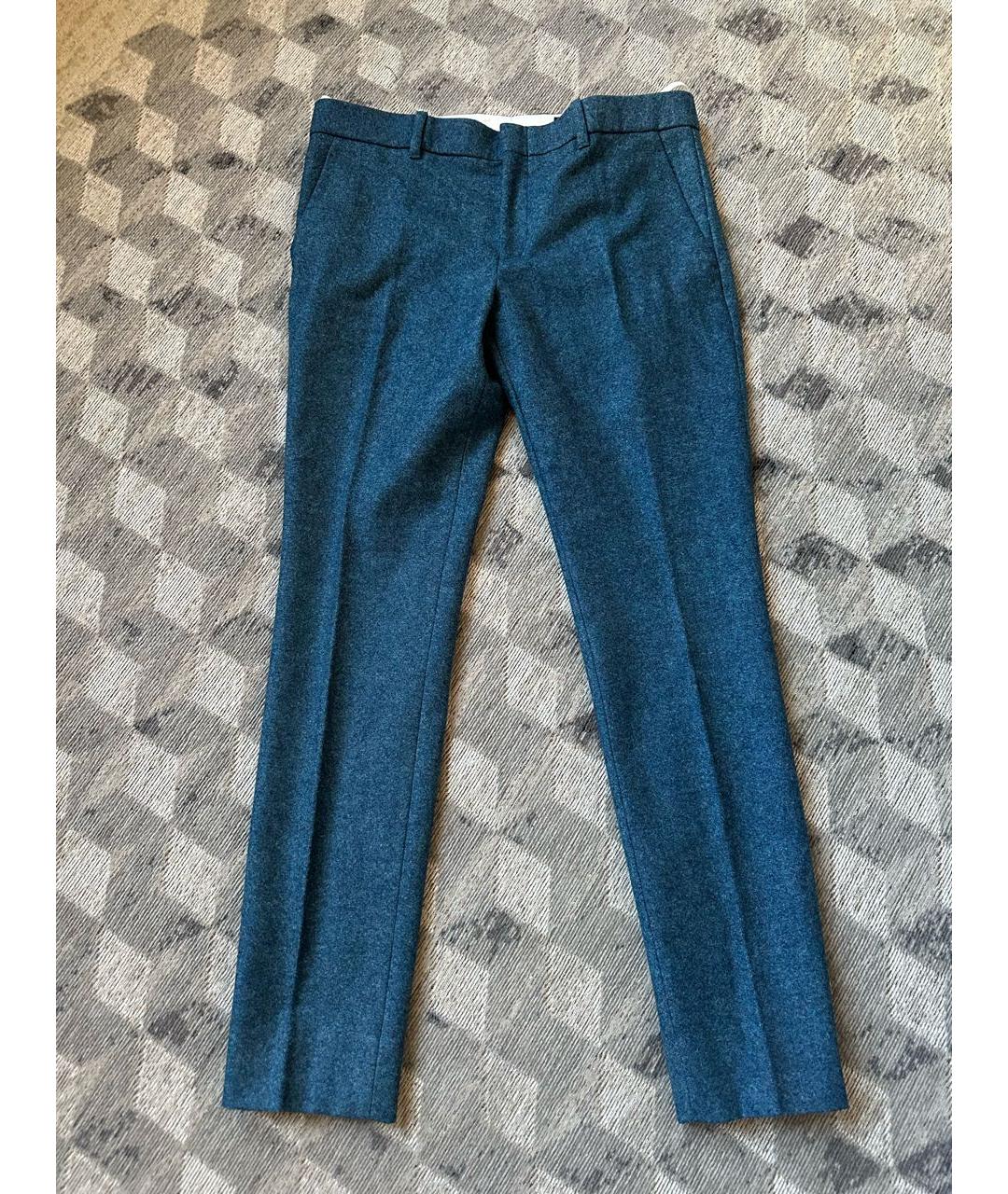 GUCCI Зеленые шерстяные брюки узкие, фото 9