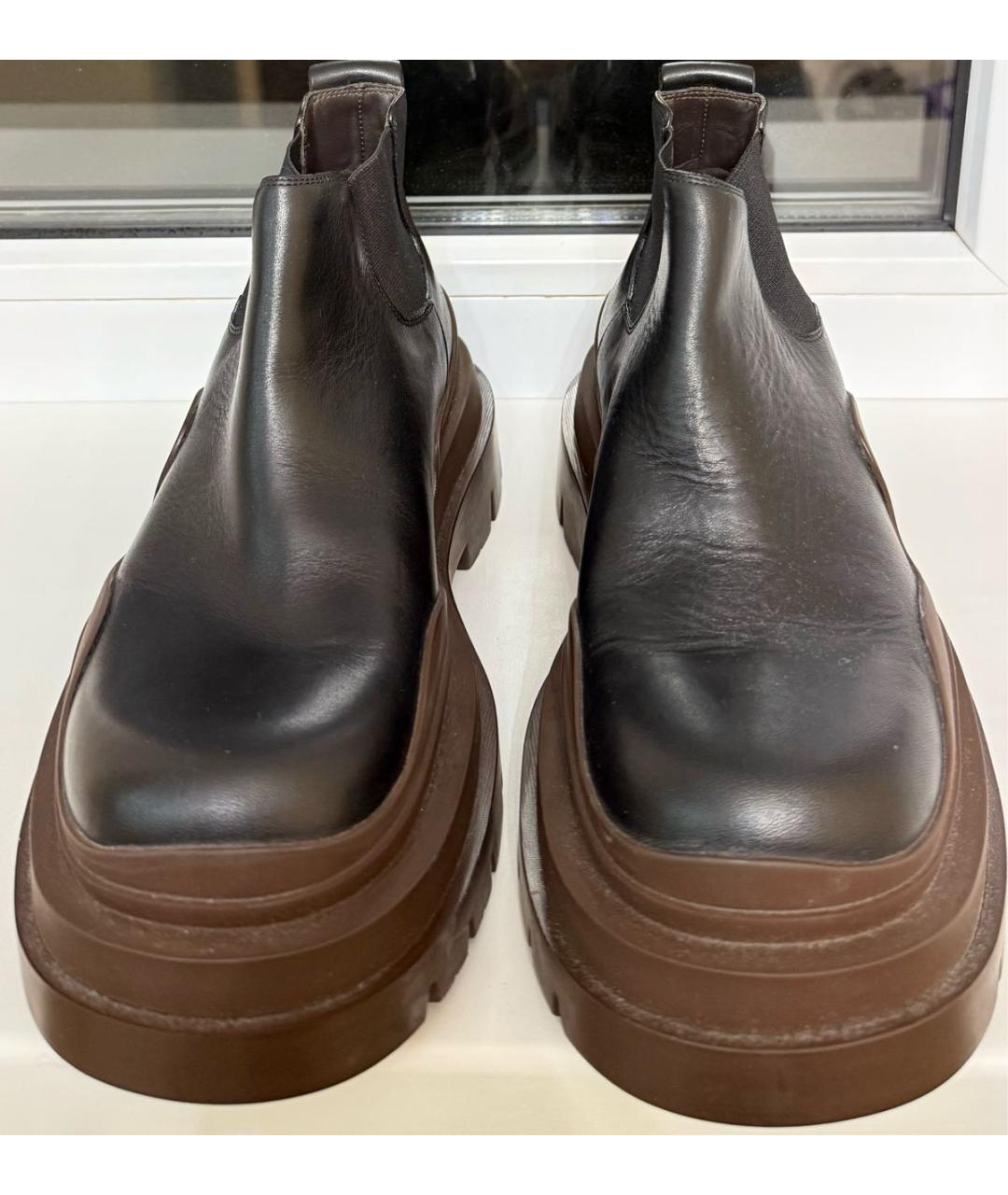 BOTTEGA VENETA Черные кожаные ботинки, фото 2