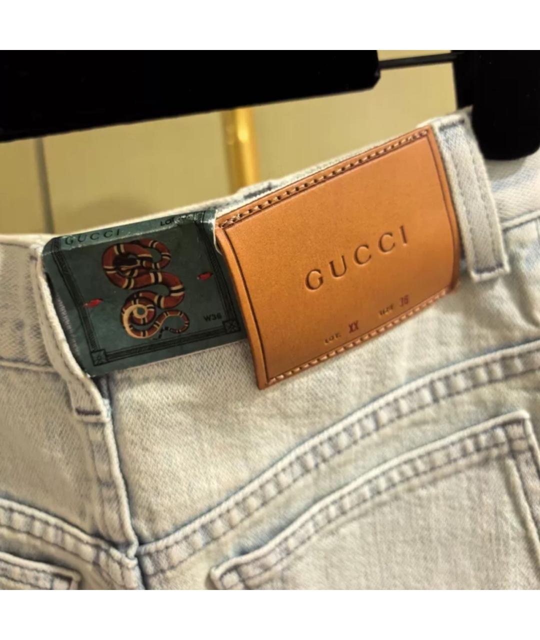 GUCCI Голубая юбка мини, фото 4
