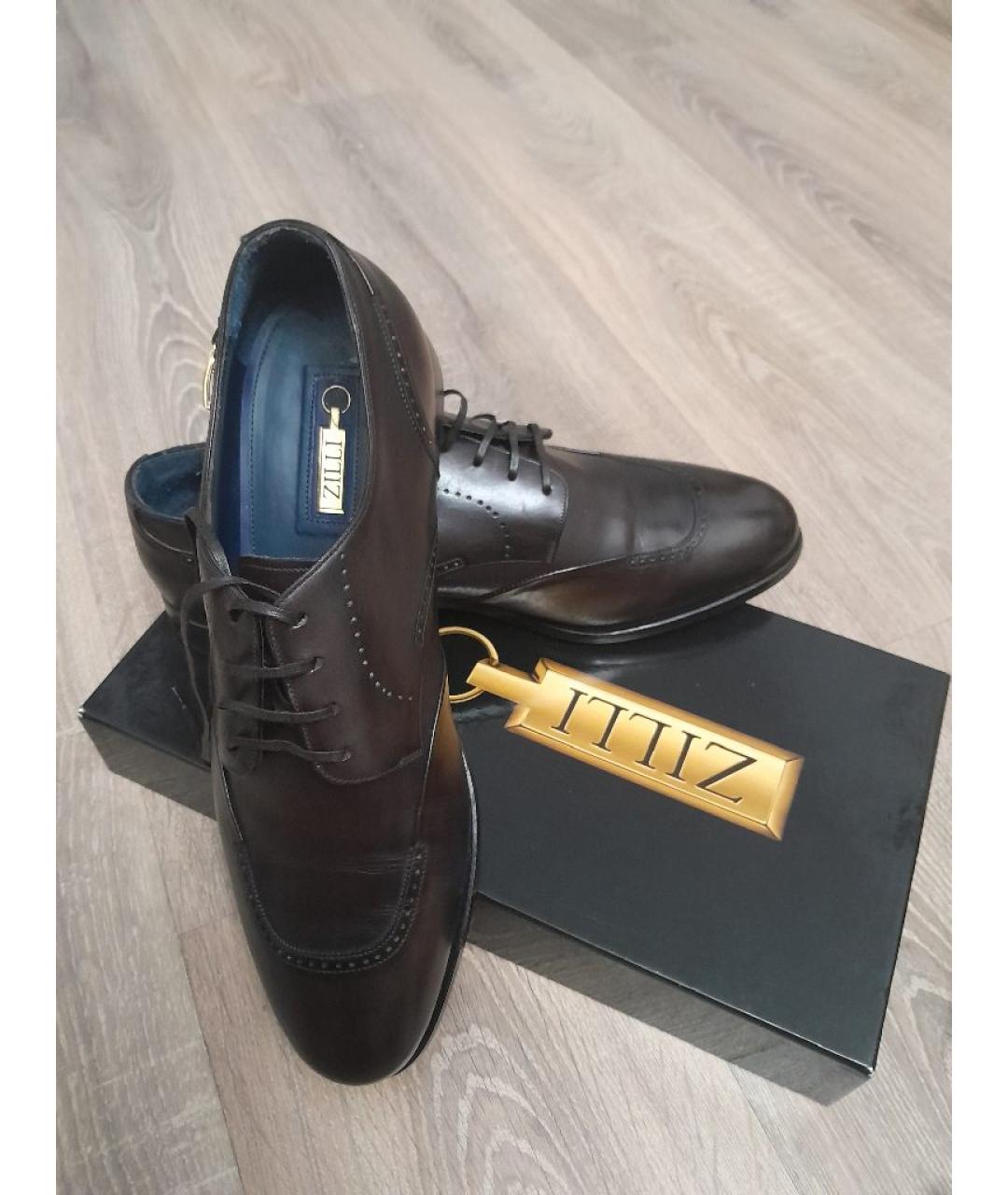 ZILLI Коричневые кожаные туфли, фото 7
