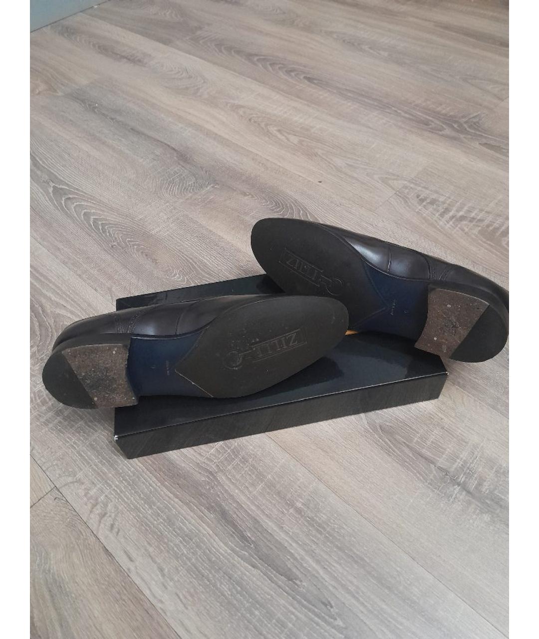 ZILLI Коричневые кожаные туфли, фото 9