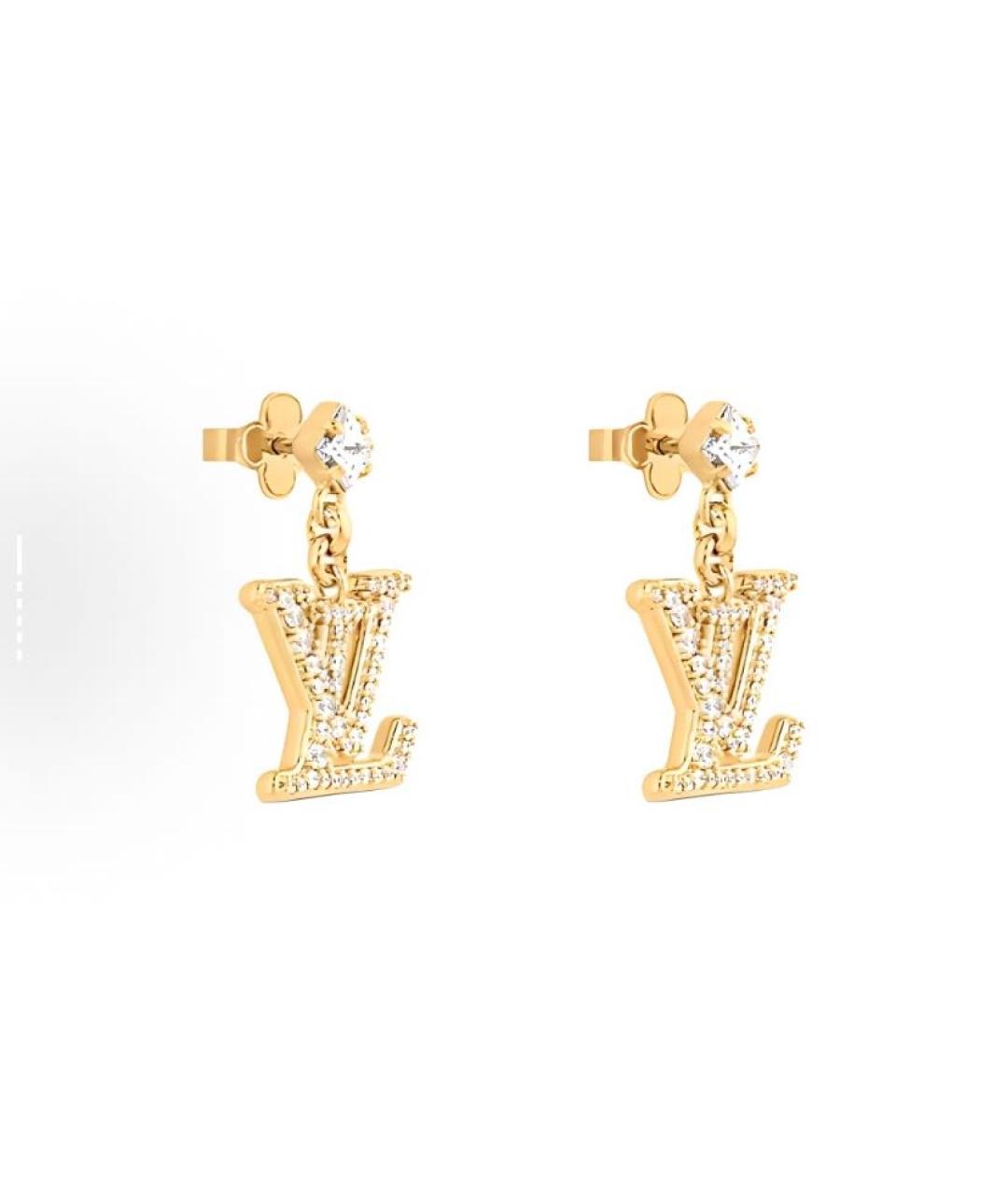 LOUIS VUITTON Золотые серьги, фото 2