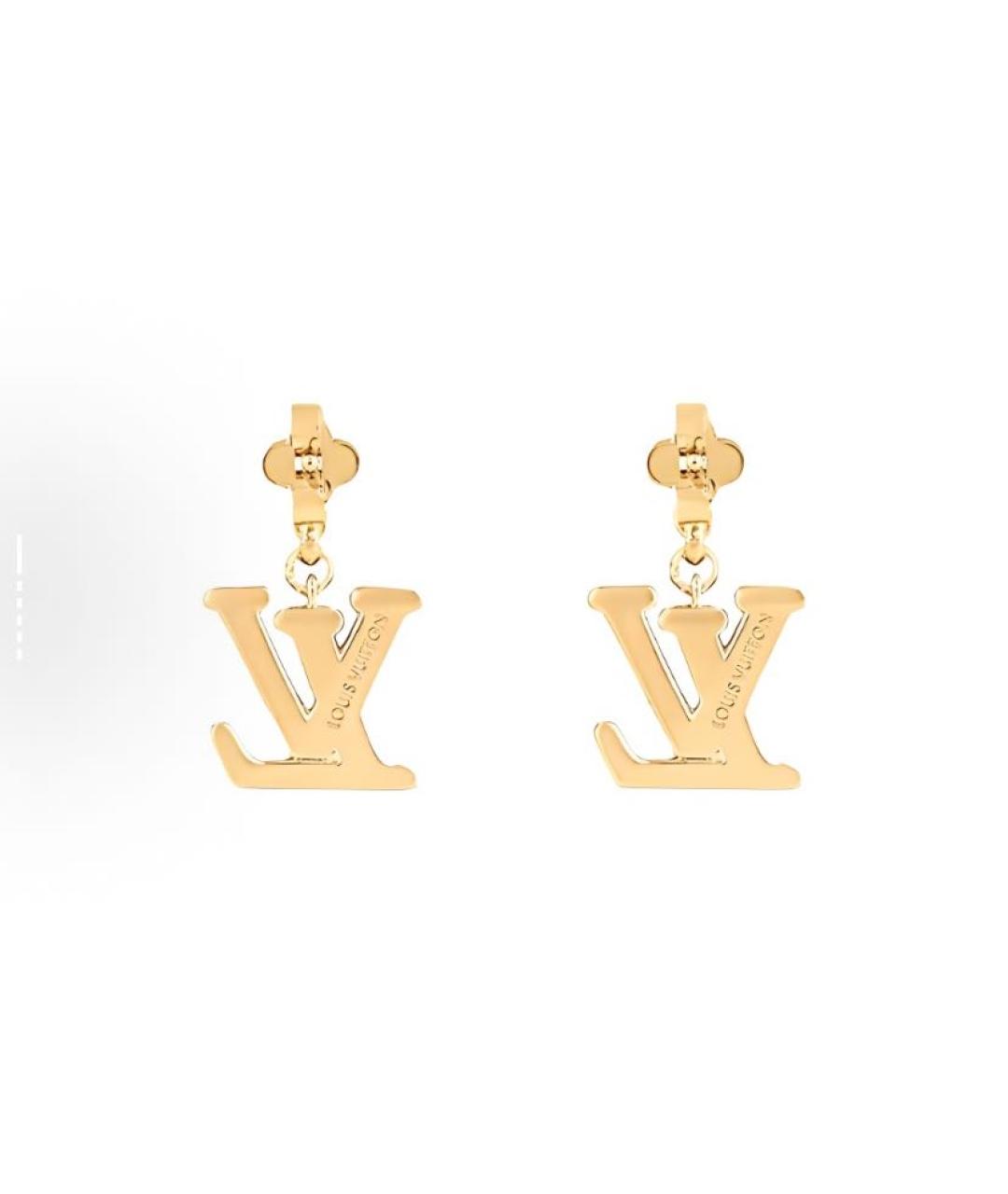 LOUIS VUITTON Золотые серьги, фото 3