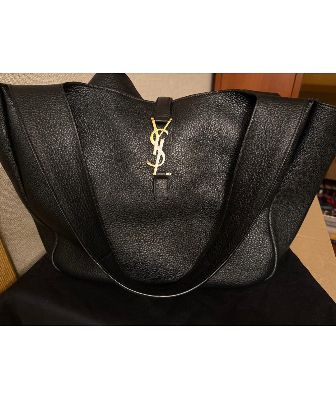 SAINT LAURENT Кожаная сумка тоут, фото 2