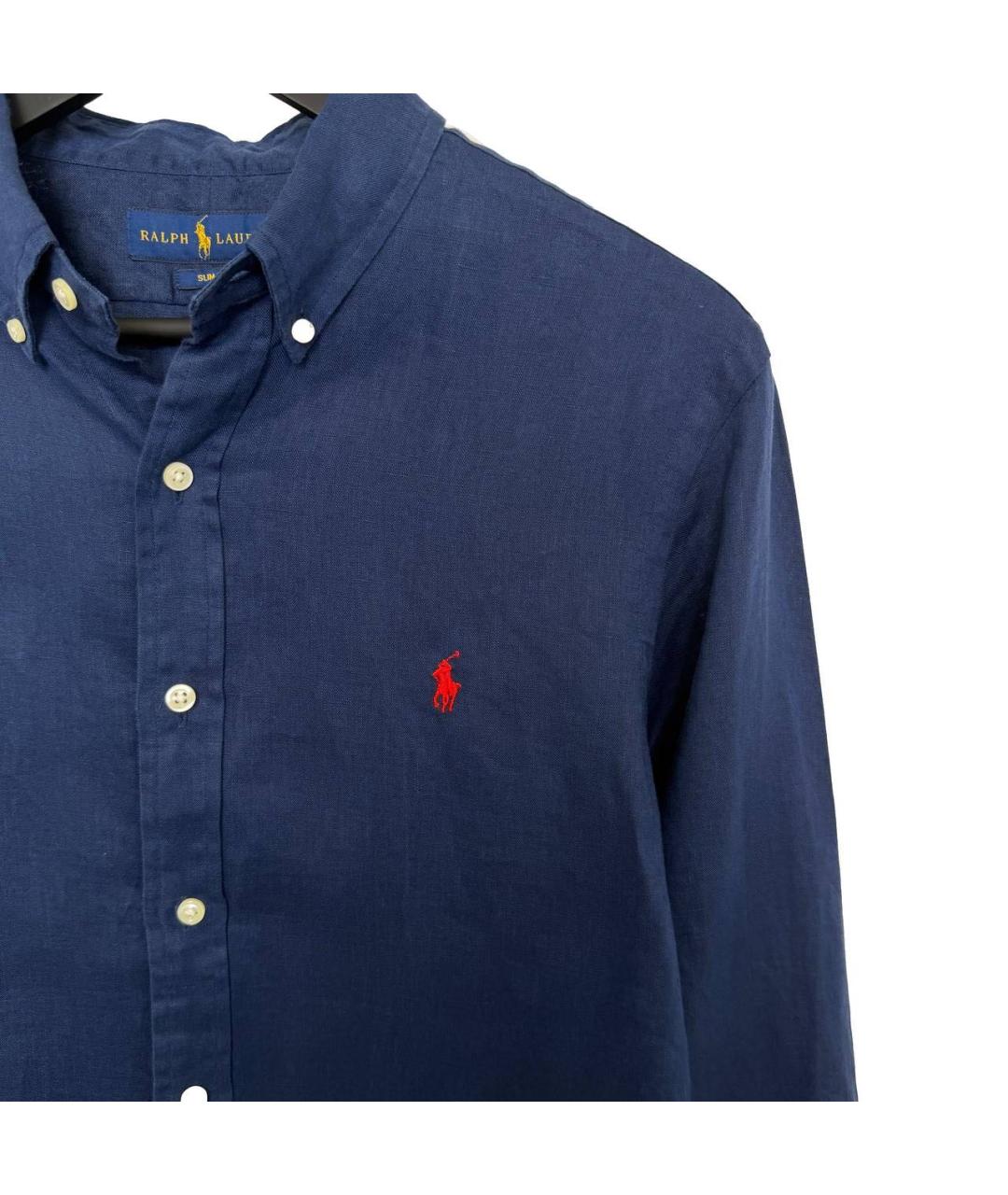 POLO RALPH LAUREN Синяя кэжуал рубашка, фото 3