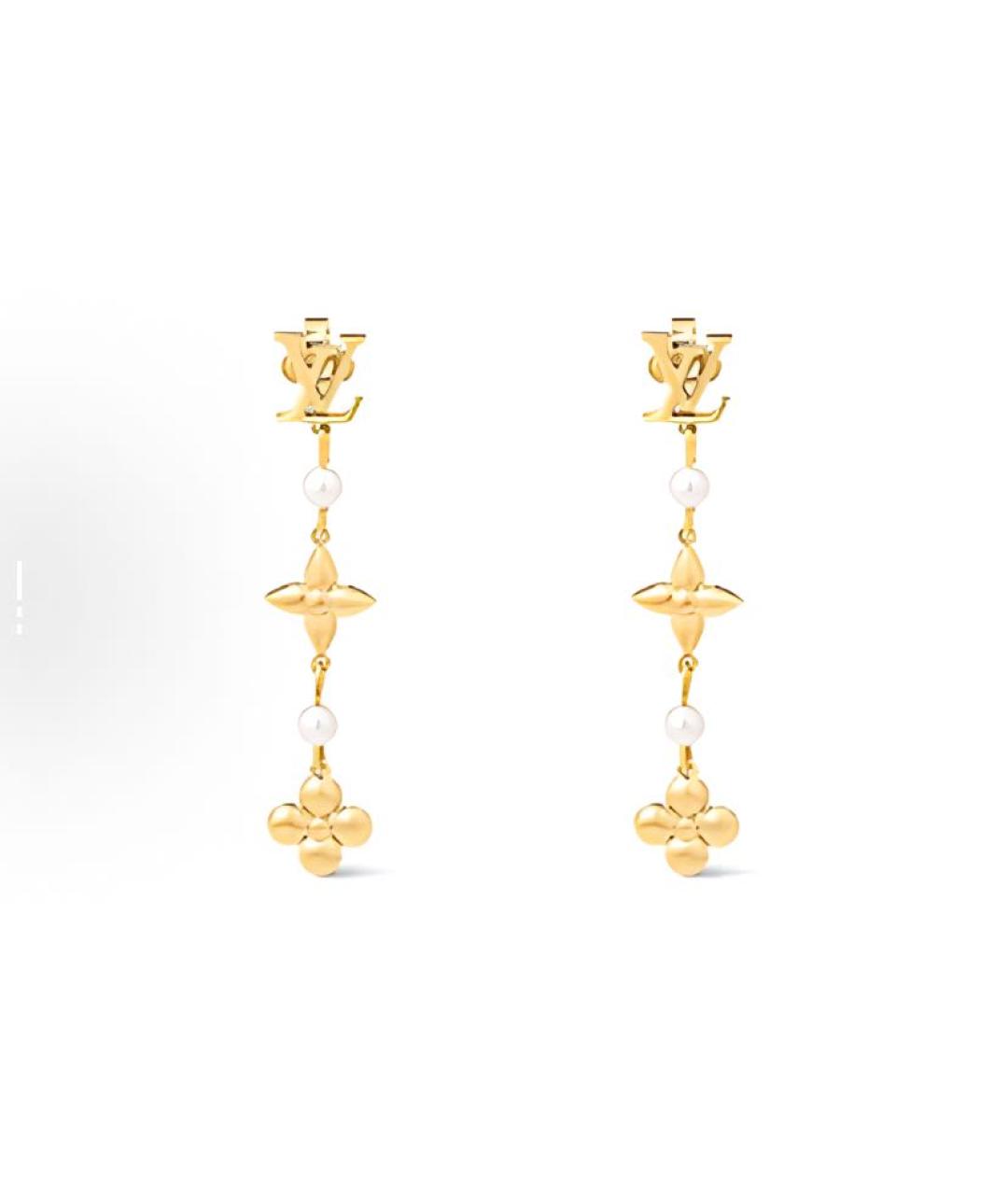 LOUIS VUITTON Золотые серьги, фото 4
