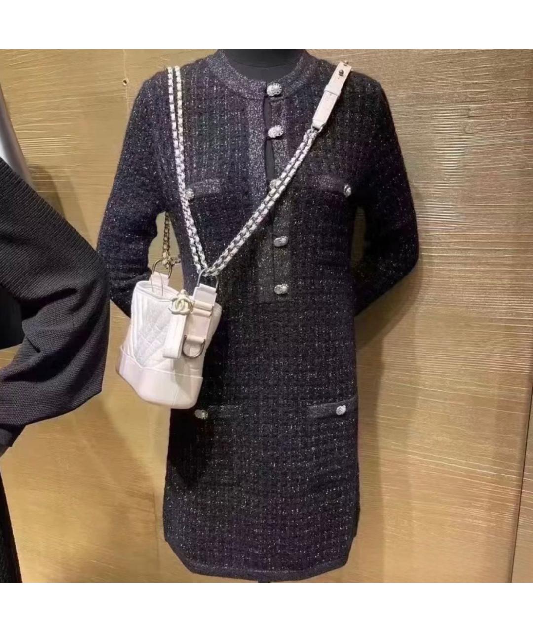 CHANEL Черное твидовое коктейльное платье, фото 8