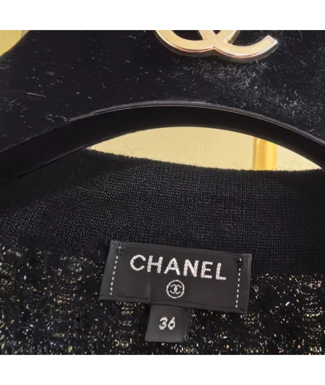 CHANEL Черное твидовое коктейльное платье, фото 3