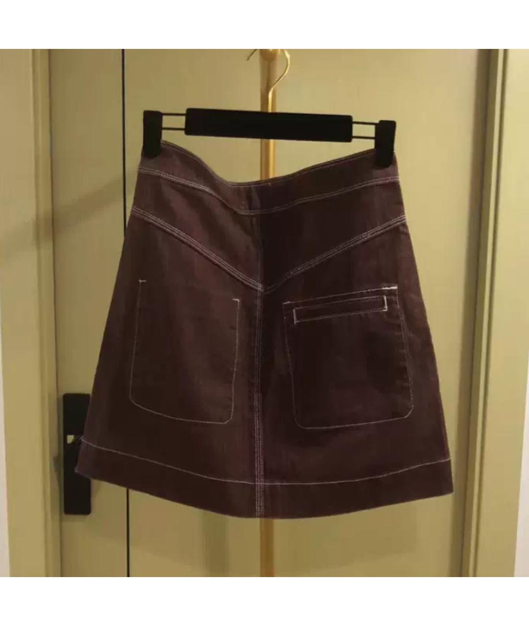 ISABEL MARANT Бордовая юбка мини, фото 2