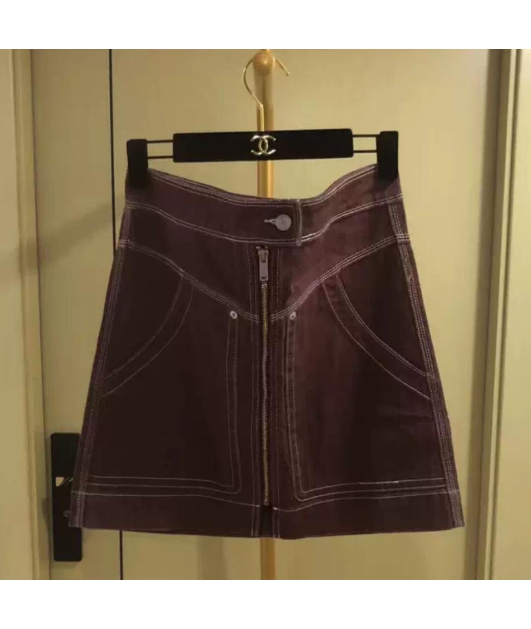 ISABEL MARANT Бордовая юбка мини, фото 6
