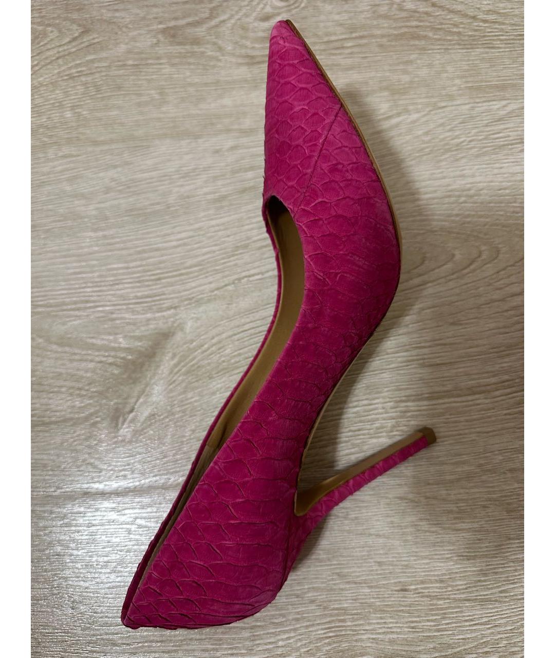 FERRAGAMO Фуксия замшевые туфли, фото 8
