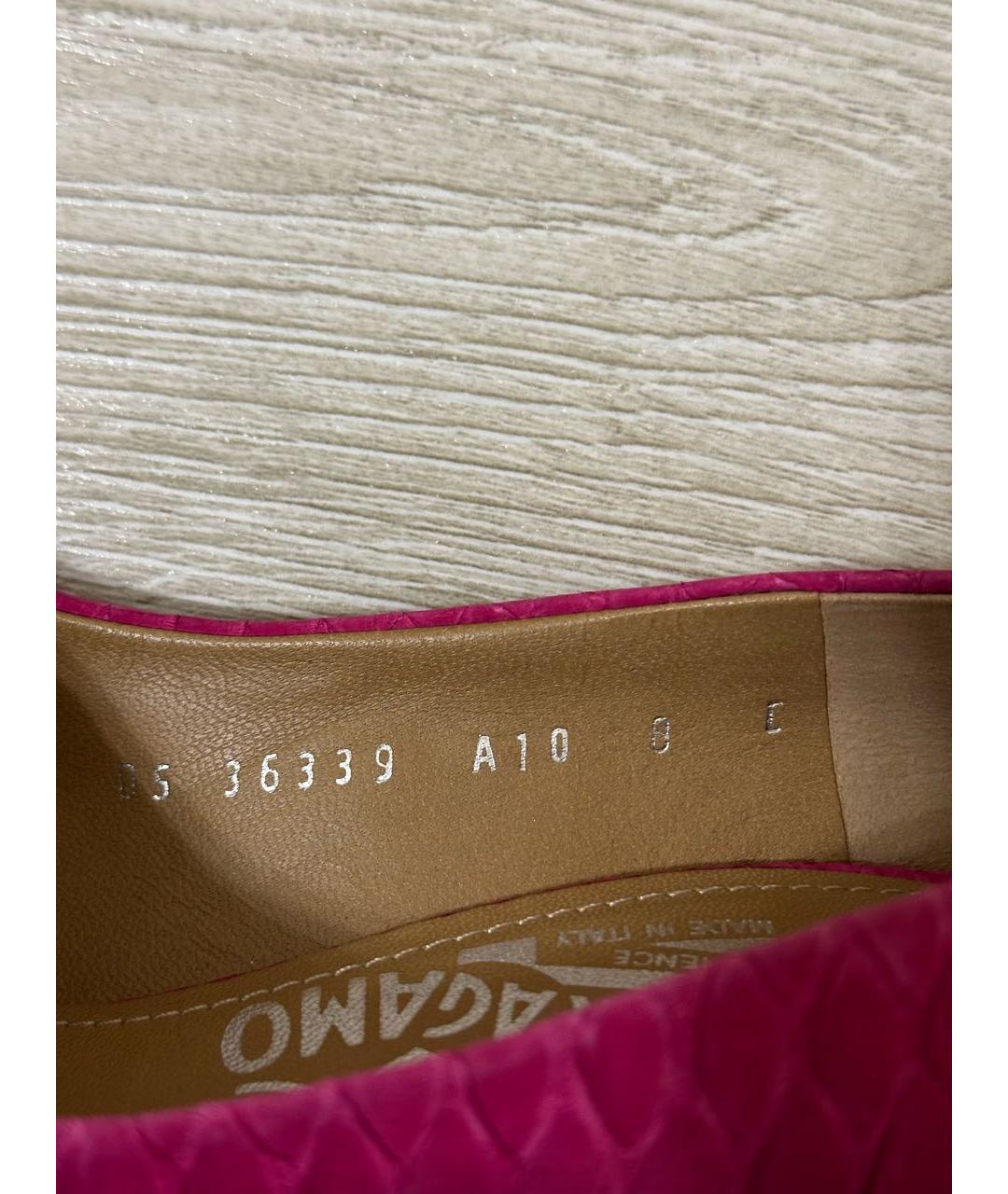 FERRAGAMO Фуксия замшевые туфли, фото 6