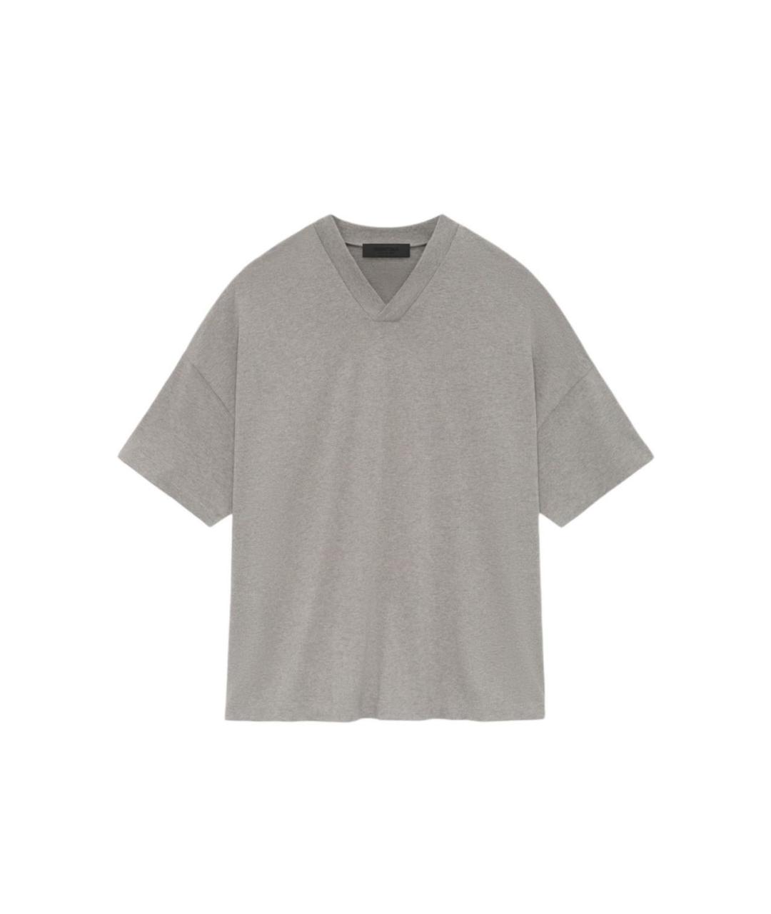 FEAR OF GOD ESSENTIALS Серая хлопковая футболка, фото 4