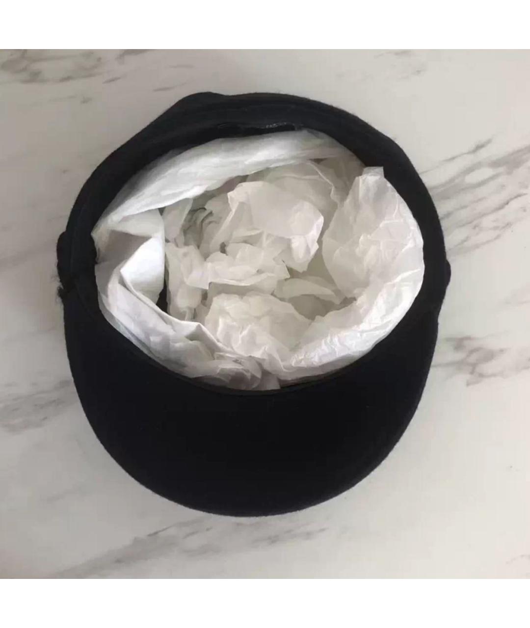 CHANEL Черная шерстяная шляпа, фото 5