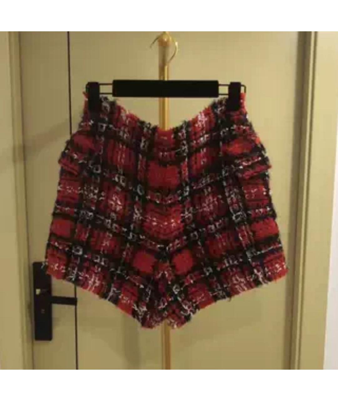 BALMAIN Красные твидовые шорты, фото 4