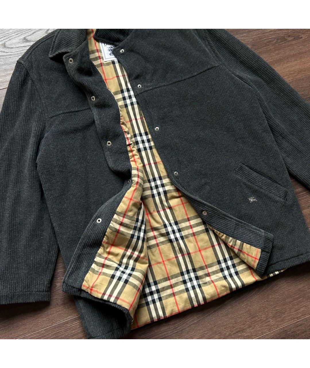 BURBERRY Антрацитовая хлопковая куртка, фото 3