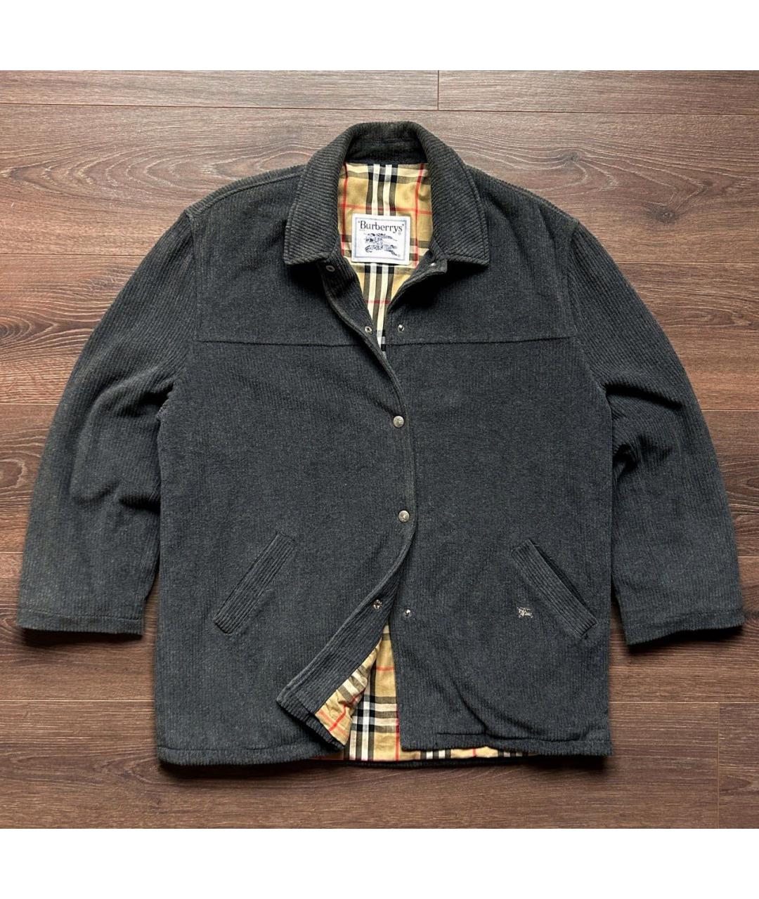 BURBERRY Антрацитовая хлопковая куртка, фото 9
