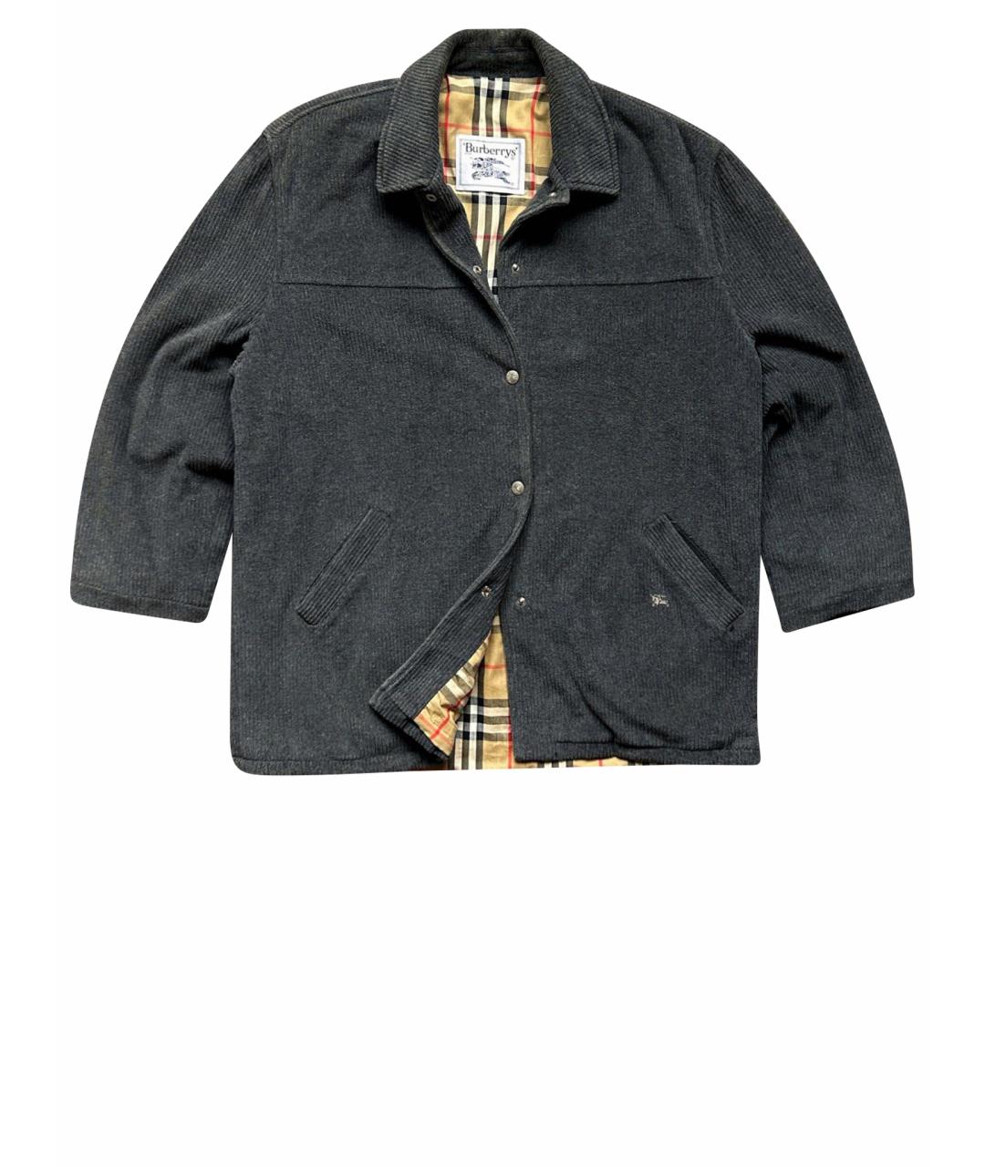 BURBERRY Антрацитовая хлопковая куртка, фото 1