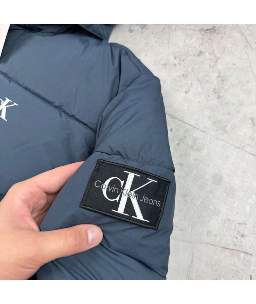 CALVIN KLEIN Синий пуховик, фото 4