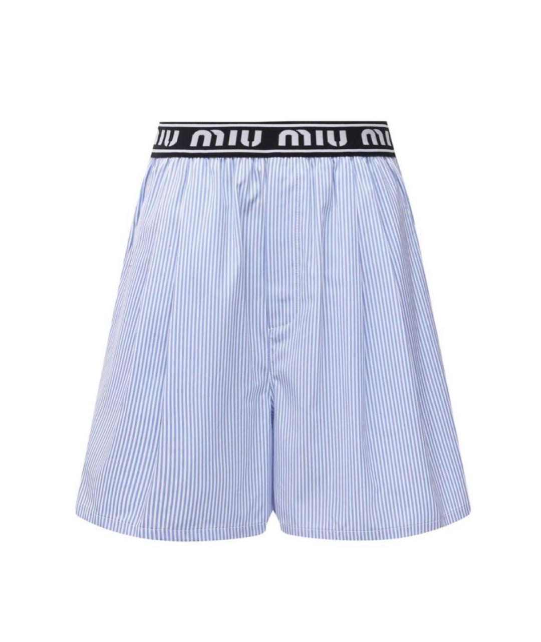 MIU MIU Голубые шорты, фото 9