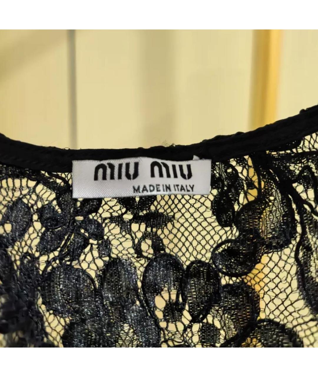 MIU MIU Черная футболка, фото 4