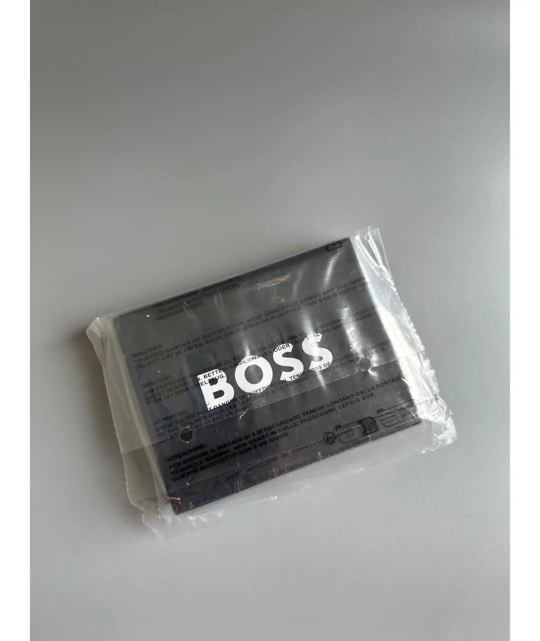 HUGO BOSS Черная кожаная визитница, фото 6