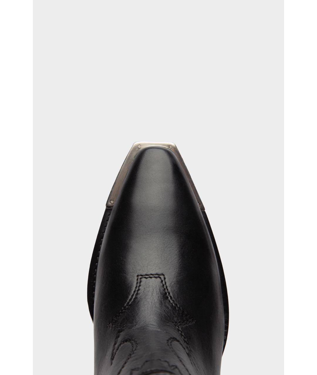 MAX MARA Черные кожаные полусапоги, фото 3