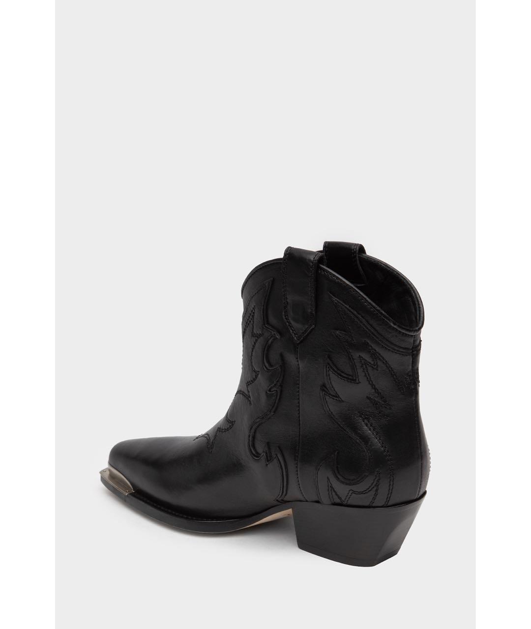 MAX MARA Черные кожаные полусапоги, фото 5