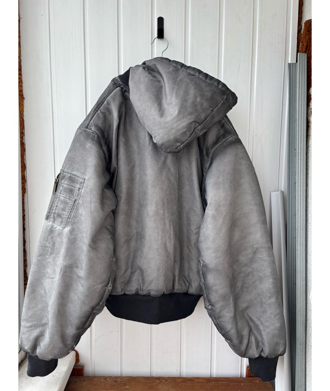 RICK OWENS Антрацитовая бархатная куртка, фото 2