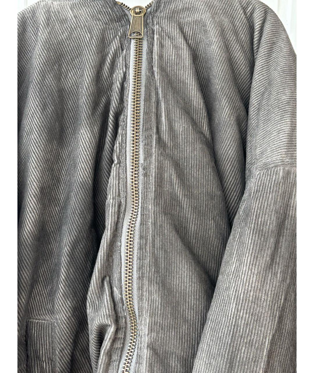 RICK OWENS Антрацитовая бархатная куртка, фото 5