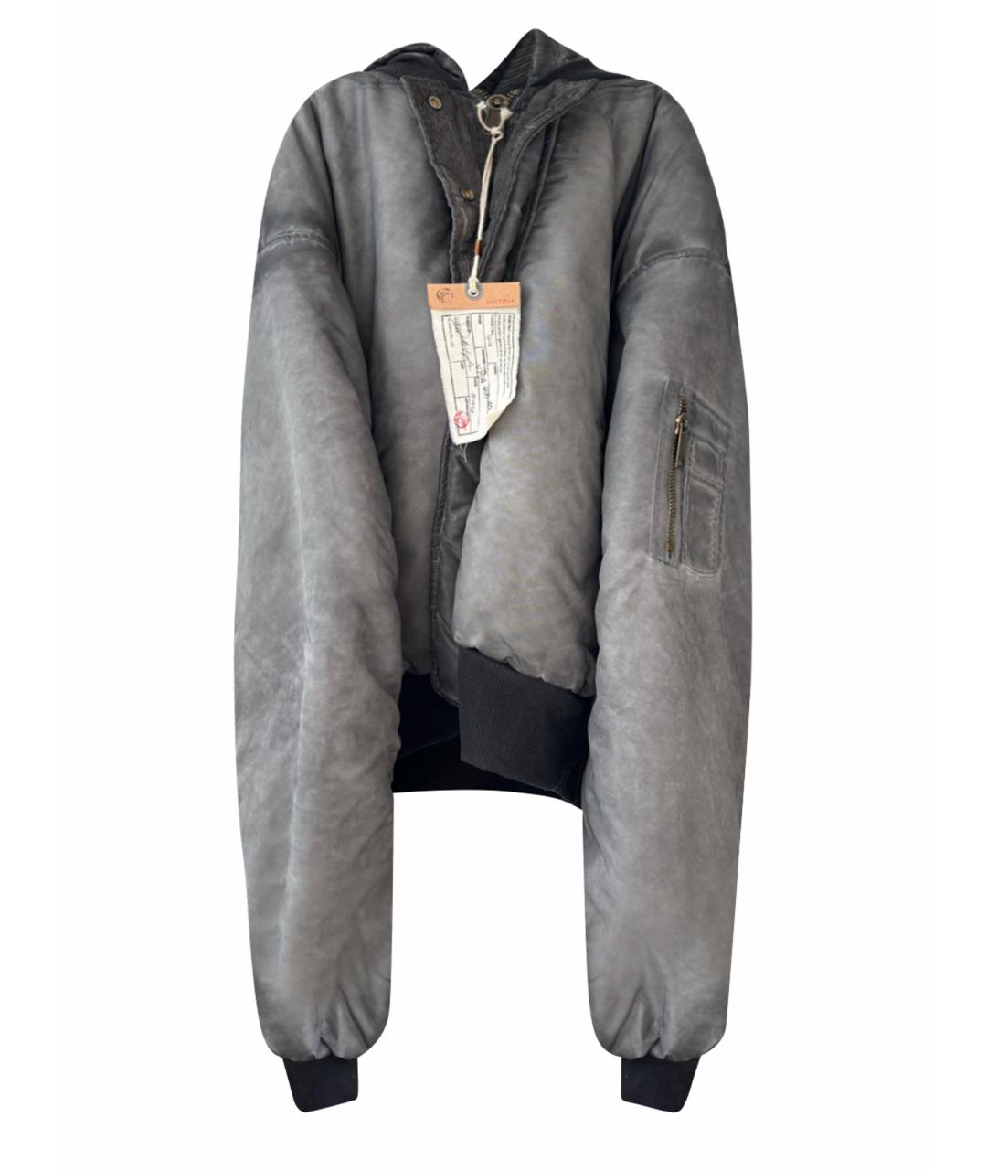 RICK OWENS Антрацитовая бархатная куртка, фото 1