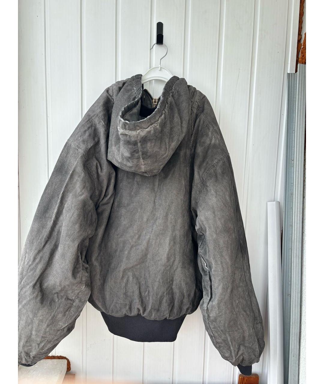 RICK OWENS Антрацитовая бархатная куртка, фото 7