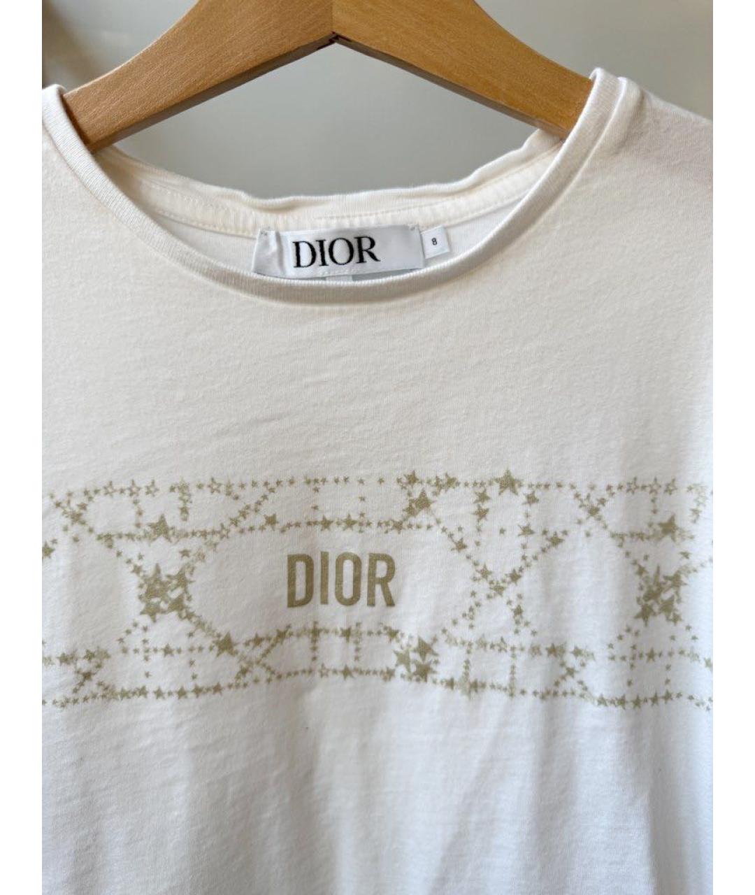 CHRISTIAN DIOR Белый хлопковый детская футболка / топ, фото 3