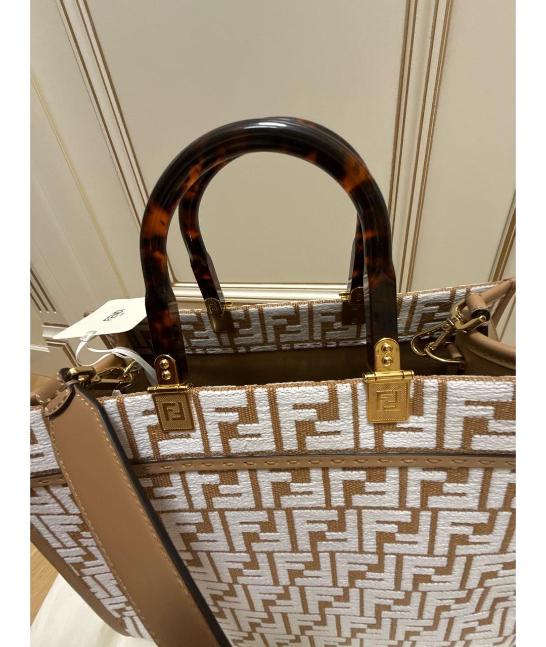 FENDI Бежевая сумка тоут, фото 6
