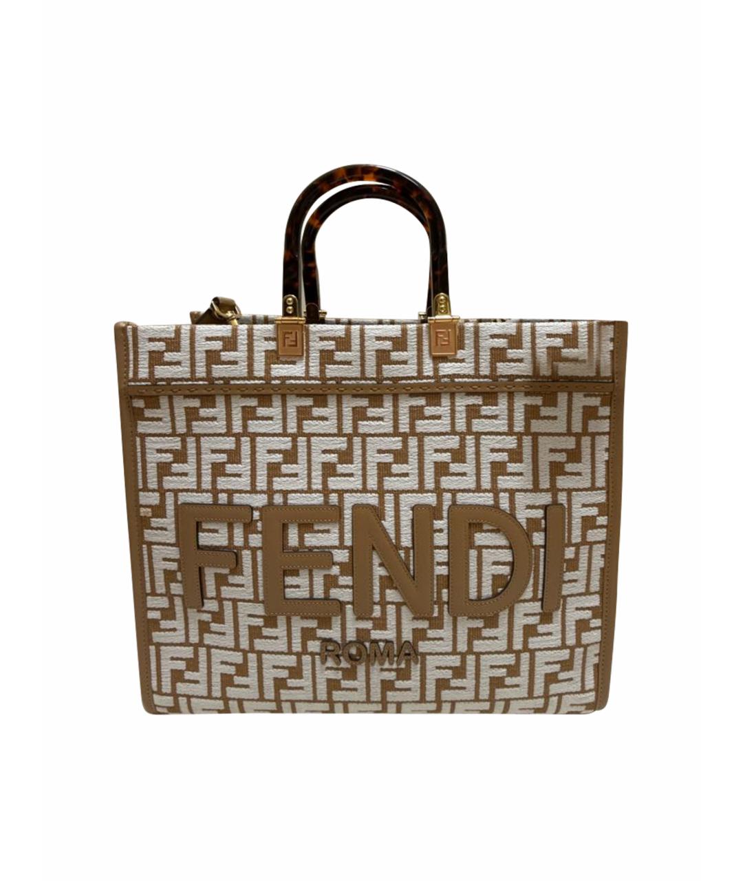 FENDI Бежевая сумка тоут, фото 1