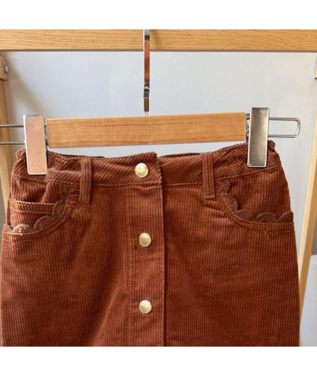 CHLOE Коричневая юбка, фото 3