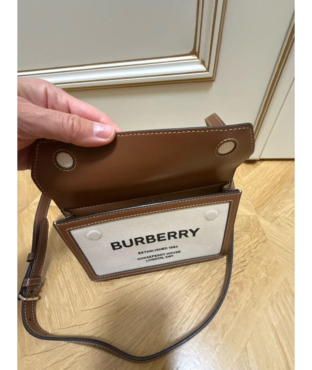 BURBERRY Бежевая сумка через плечо, фото 5