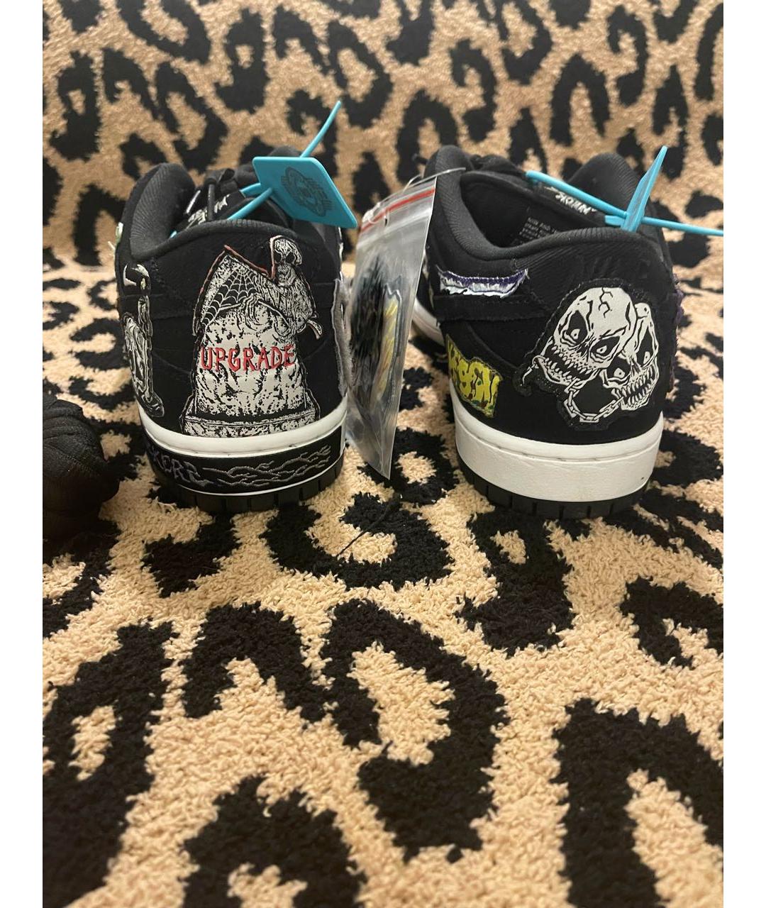 NIKE Черные замшевые низкие кроссовки / кеды, фото 4