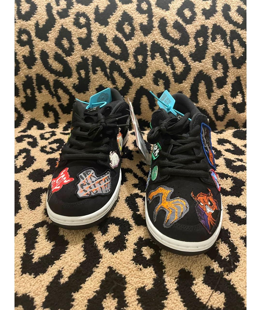 NIKE Черные замшевые низкие кроссовки / кеды, фото 2