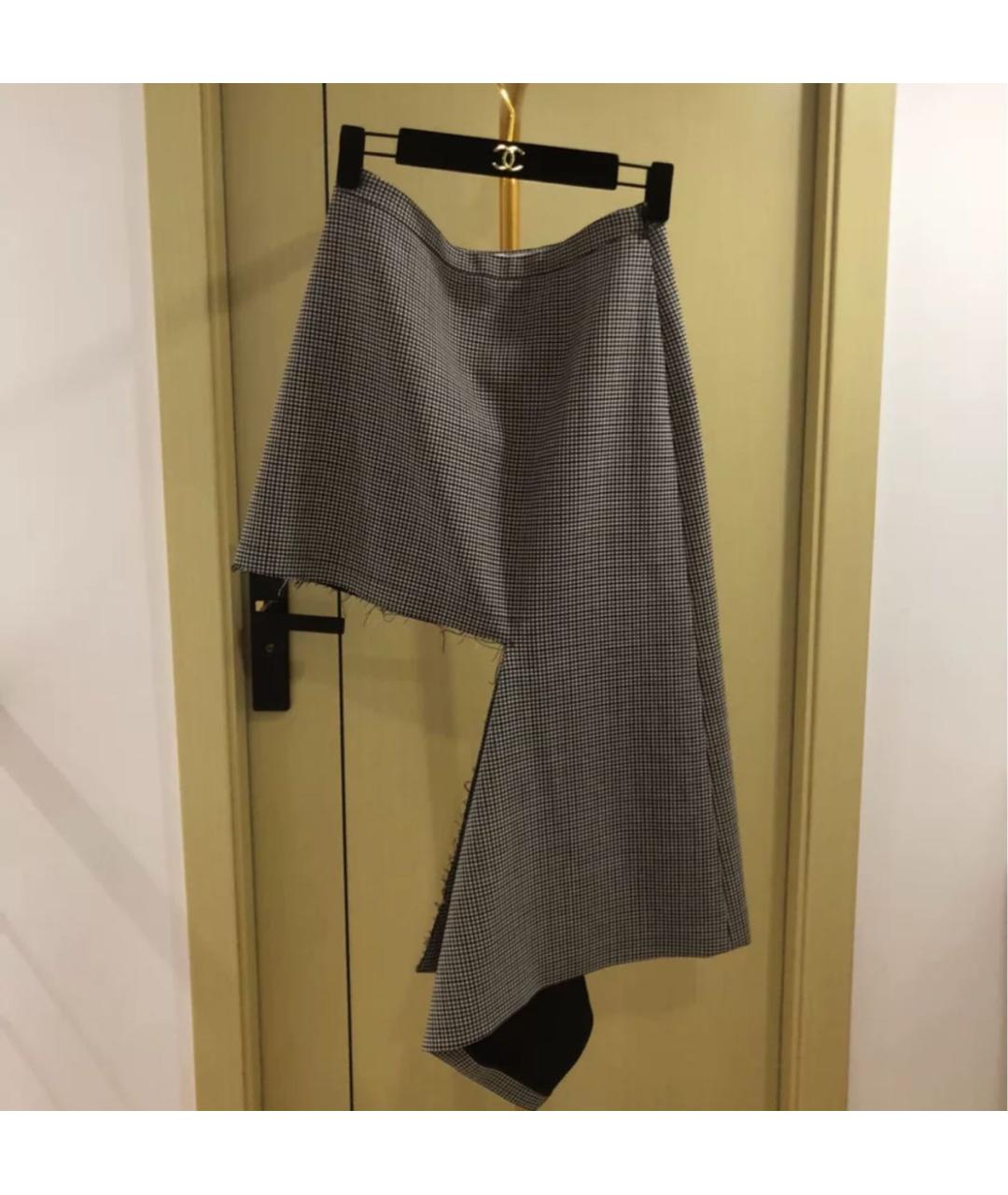 BALENCIAGA Серая юбка мини, фото 3