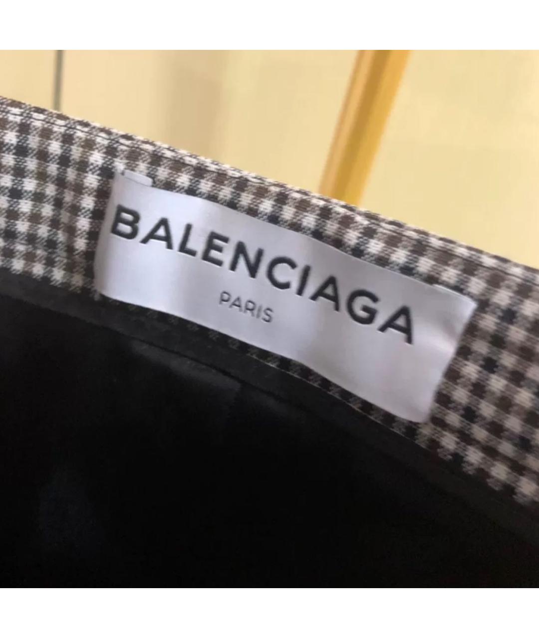 BALENCIAGA Серая юбка мини, фото 5